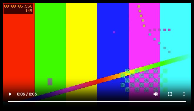 本次 FFmpeg 合并后的合成 MP4 在浏览器播放器中显示测试画面与总时长